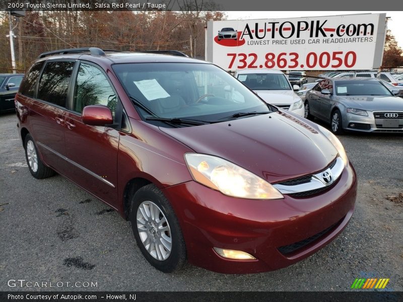 Salsa Red Pearl / Taupe 2009 Toyota Sienna Limited