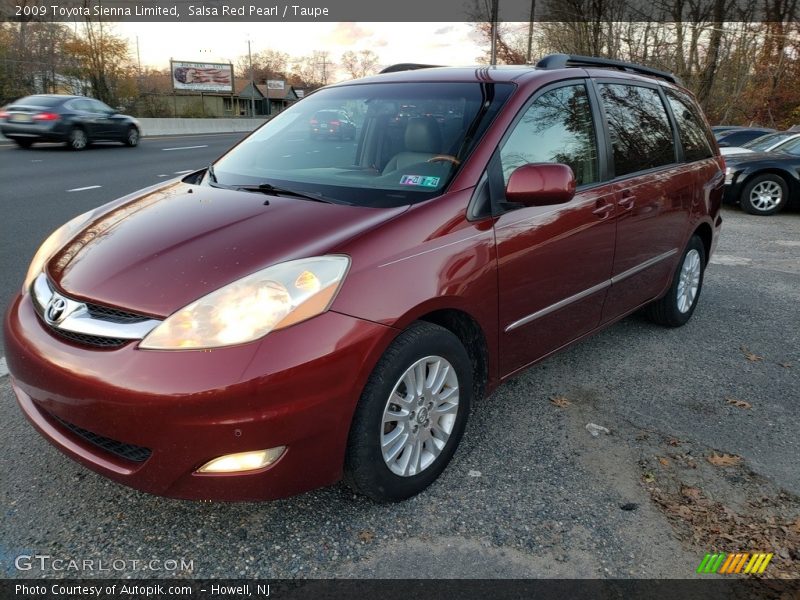 Salsa Red Pearl / Taupe 2009 Toyota Sienna Limited