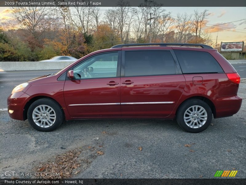 Salsa Red Pearl / Taupe 2009 Toyota Sienna Limited