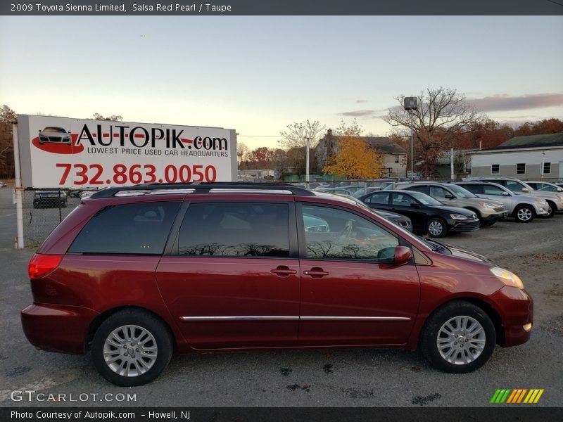 Salsa Red Pearl / Taupe 2009 Toyota Sienna Limited
