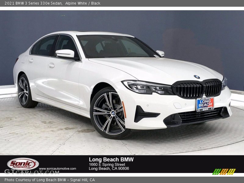 Alpine White / Black 2021 BMW 3 Series 330e Sedan