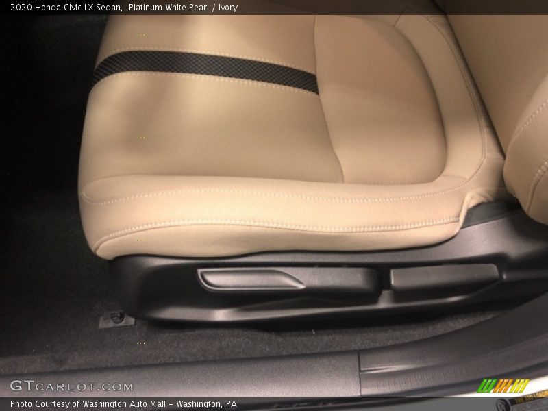 Platinum White Pearl / Ivory 2020 Honda Civic LX Sedan