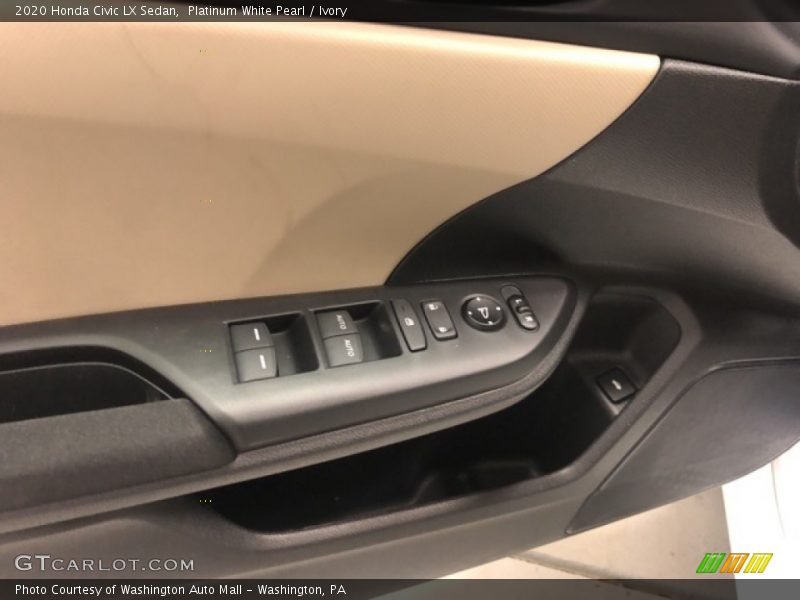 Platinum White Pearl / Ivory 2020 Honda Civic LX Sedan