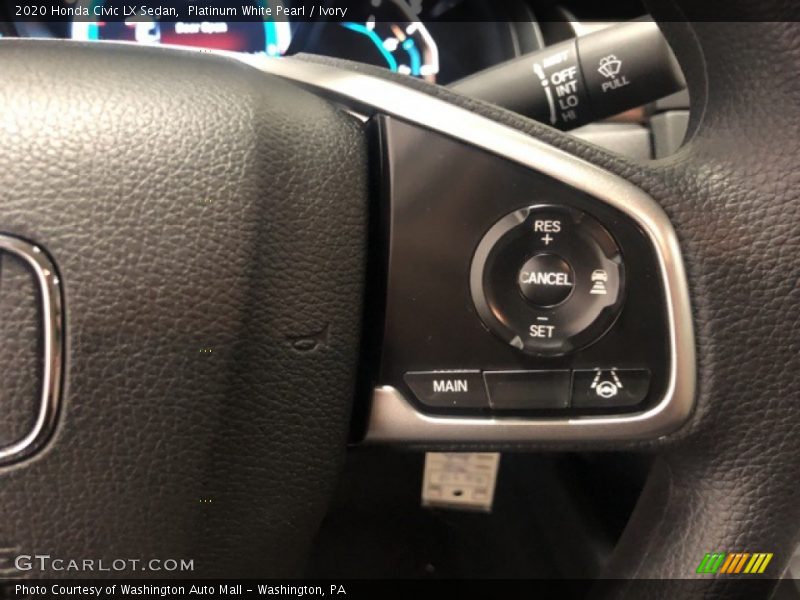 Platinum White Pearl / Ivory 2020 Honda Civic LX Sedan