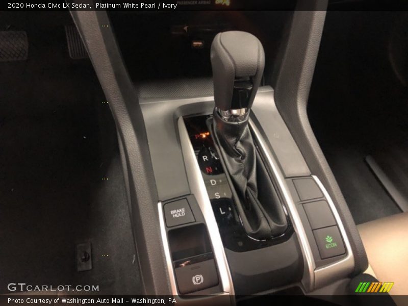 Platinum White Pearl / Ivory 2020 Honda Civic LX Sedan