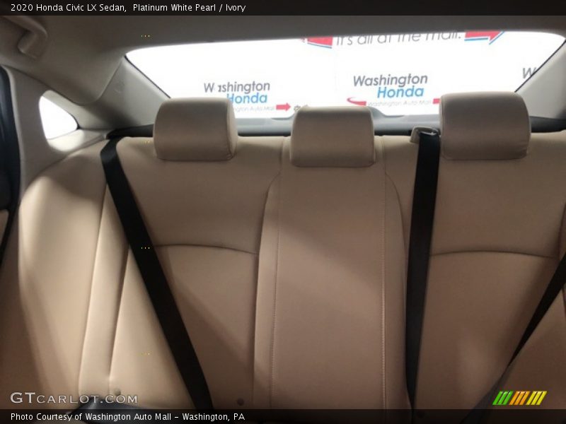 Platinum White Pearl / Ivory 2020 Honda Civic LX Sedan