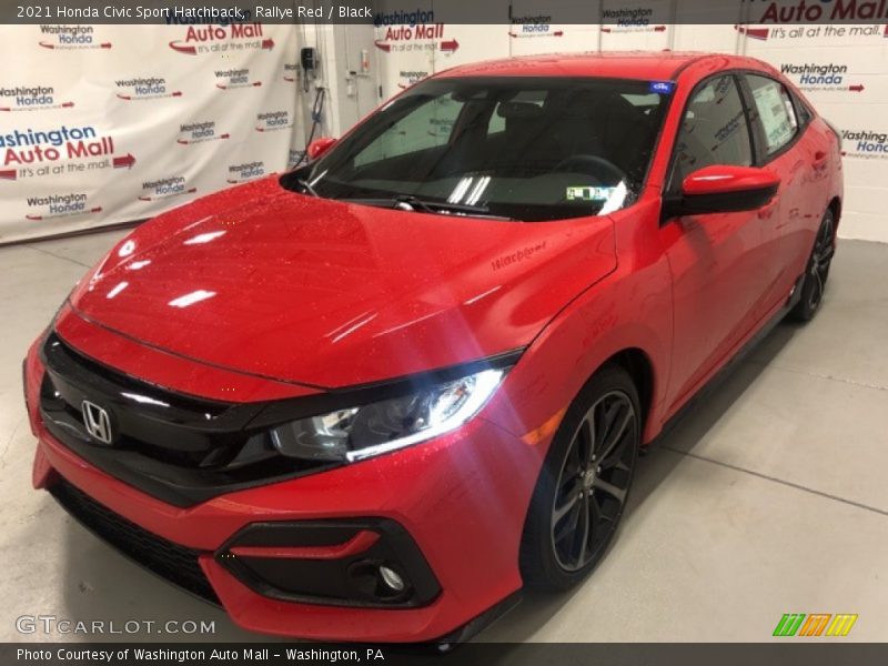 Rallye Red / Black 2021 Honda Civic Sport Hatchback