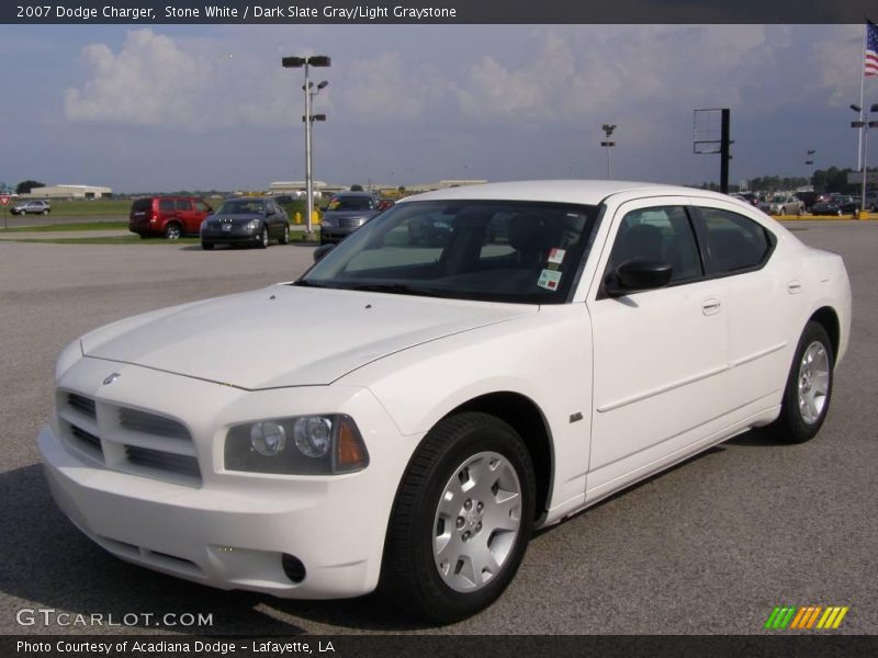 Stone White / Dark Slate Gray/Light Graystone 2007 Dodge Charger
