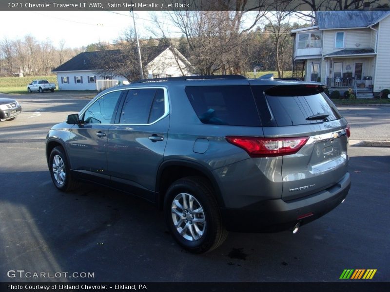 Satin Steel Metallic / Jet Black 2021 Chevrolet Traverse LT AWD