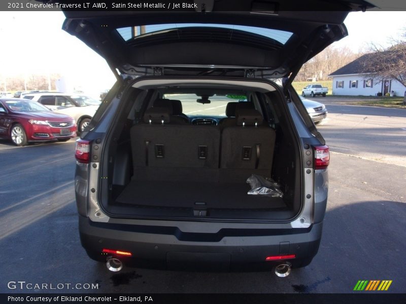 Satin Steel Metallic / Jet Black 2021 Chevrolet Traverse LT AWD