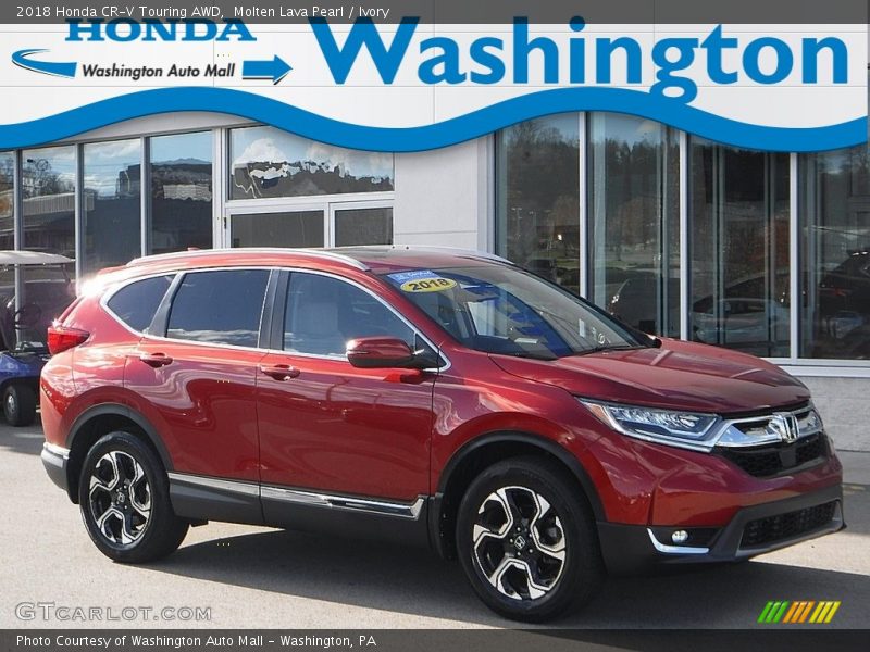 Molten Lava Pearl / Ivory 2018 Honda CR-V Touring AWD