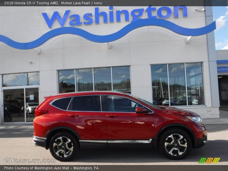 Molten Lava Pearl / Ivory 2018 Honda CR-V Touring AWD