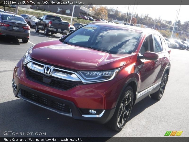 Molten Lava Pearl / Ivory 2018 Honda CR-V Touring AWD