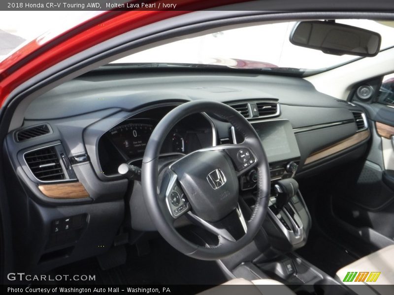 Molten Lava Pearl / Ivory 2018 Honda CR-V Touring AWD