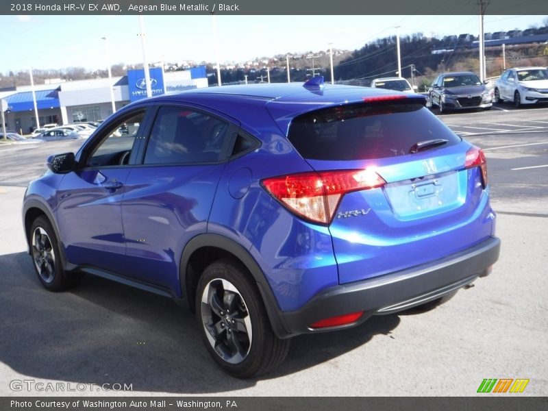 Aegean Blue Metallic / Black 2018 Honda HR-V EX AWD