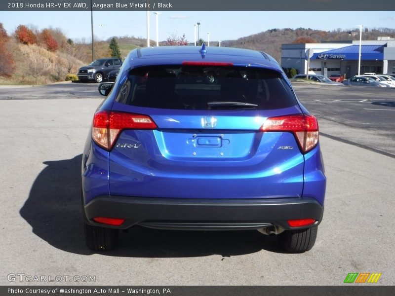 Aegean Blue Metallic / Black 2018 Honda HR-V EX AWD
