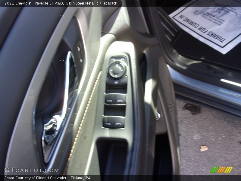 Satin Steel Metallic / Jet Black 2021 Chevrolet Traverse LT AWD