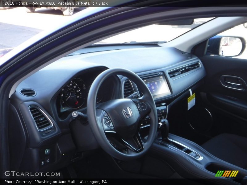 Aegean Blue Metallic / Black 2018 Honda HR-V EX AWD