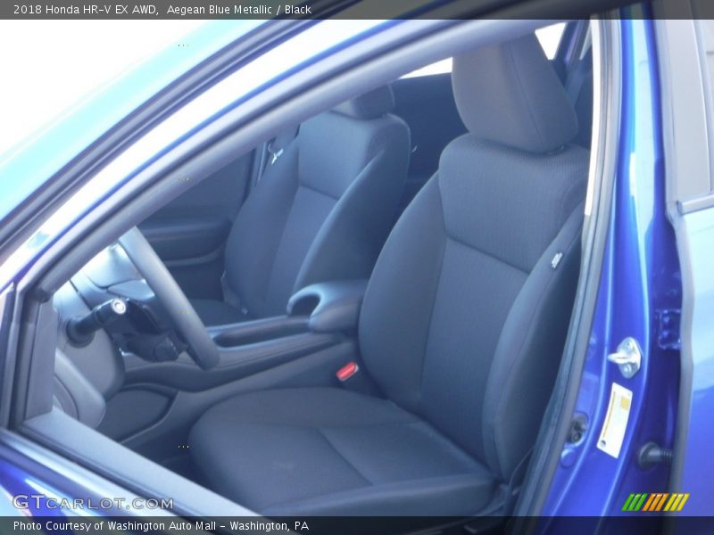 Aegean Blue Metallic / Black 2018 Honda HR-V EX AWD