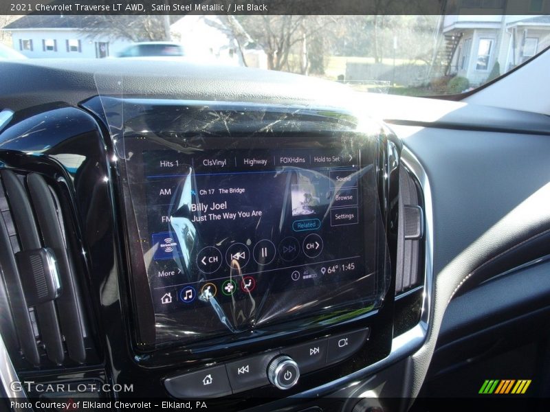 Satin Steel Metallic / Jet Black 2021 Chevrolet Traverse LT AWD