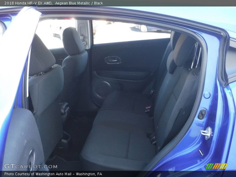 Aegean Blue Metallic / Black 2018 Honda HR-V EX AWD