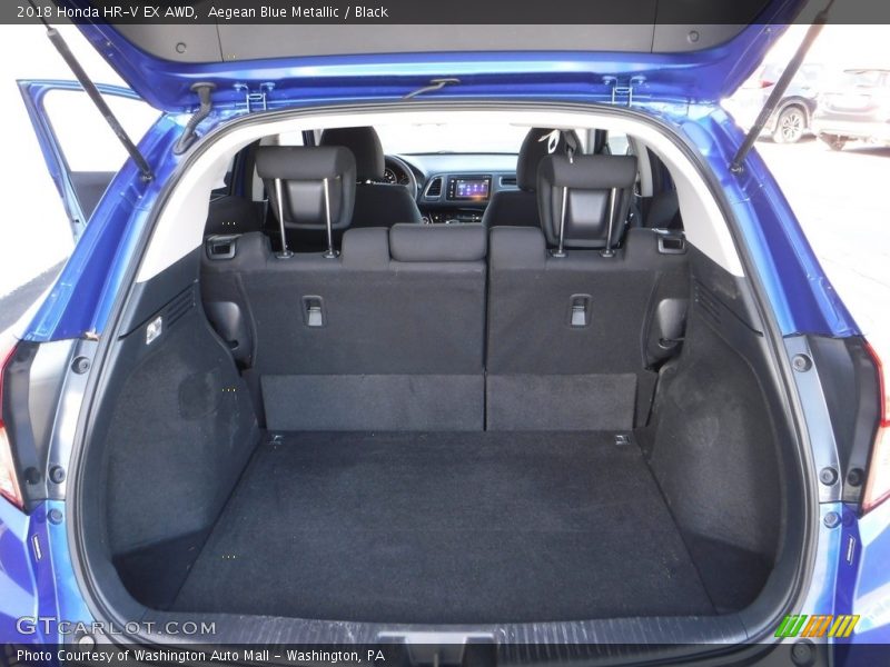 Aegean Blue Metallic / Black 2018 Honda HR-V EX AWD