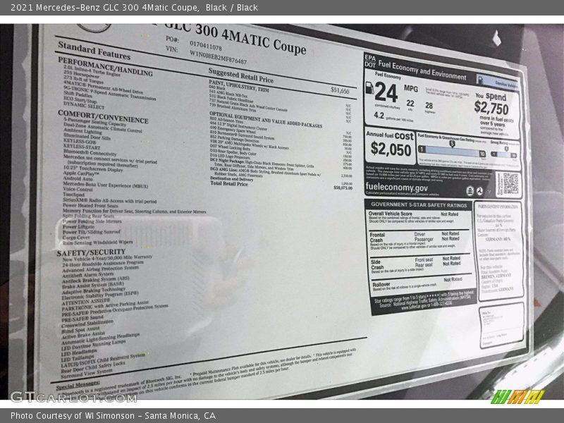 Black / Black 2021 Mercedes-Benz GLC 300 4Matic Coupe