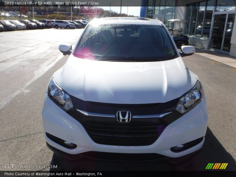 White Orchid Pearl / Gray 2018 Honda HR-V EX AWD