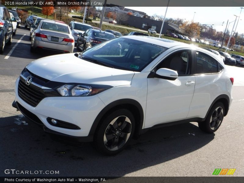 White Orchid Pearl / Gray 2018 Honda HR-V EX AWD