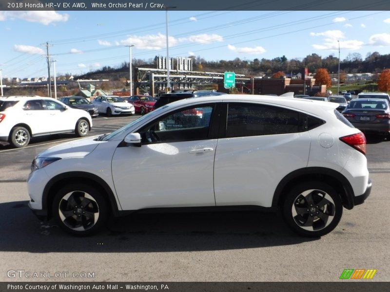 White Orchid Pearl / Gray 2018 Honda HR-V EX AWD