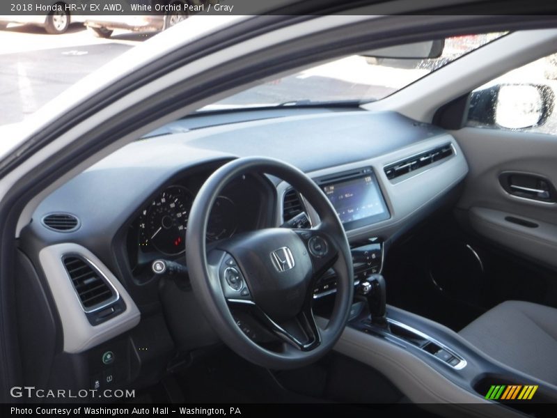 White Orchid Pearl / Gray 2018 Honda HR-V EX AWD