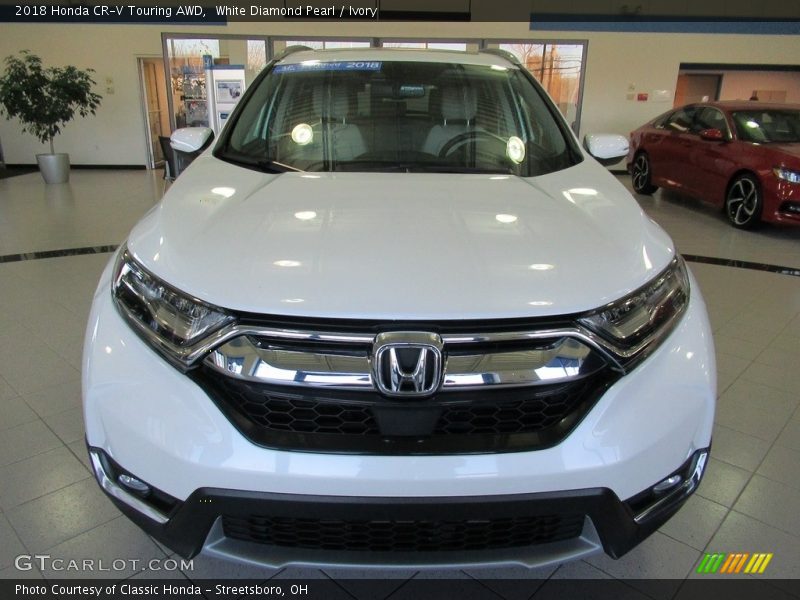 White Diamond Pearl / Ivory 2018 Honda CR-V Touring AWD
