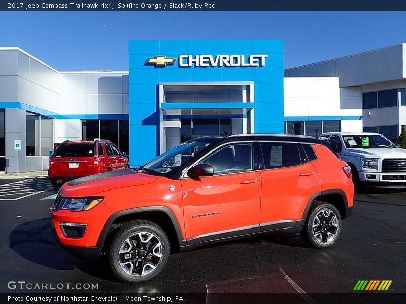 Spitfire Orange / Black/Ruby Red 2017 Jeep Compass Trailhawk 4x4