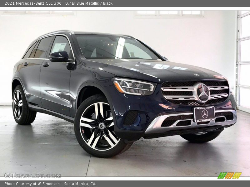 Lunar Blue Metallic / Black 2021 Mercedes-Benz GLC 300