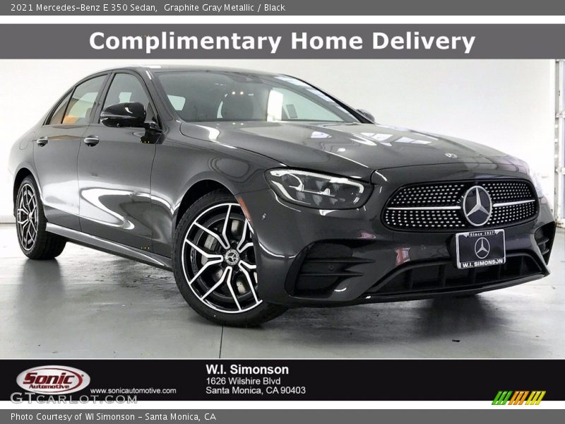 Graphite Gray Metallic / Black 2021 Mercedes-Benz E 350 Sedan