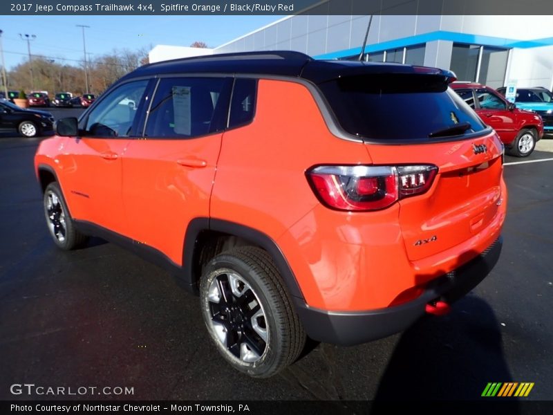Spitfire Orange / Black/Ruby Red 2017 Jeep Compass Trailhawk 4x4