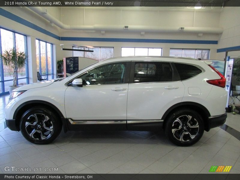 White Diamond Pearl / Ivory 2018 Honda CR-V Touring AWD