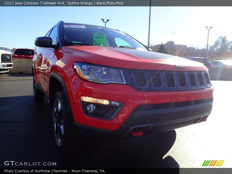 Spitfire Orange / Black/Ruby Red 2017 Jeep Compass Trailhawk 4x4