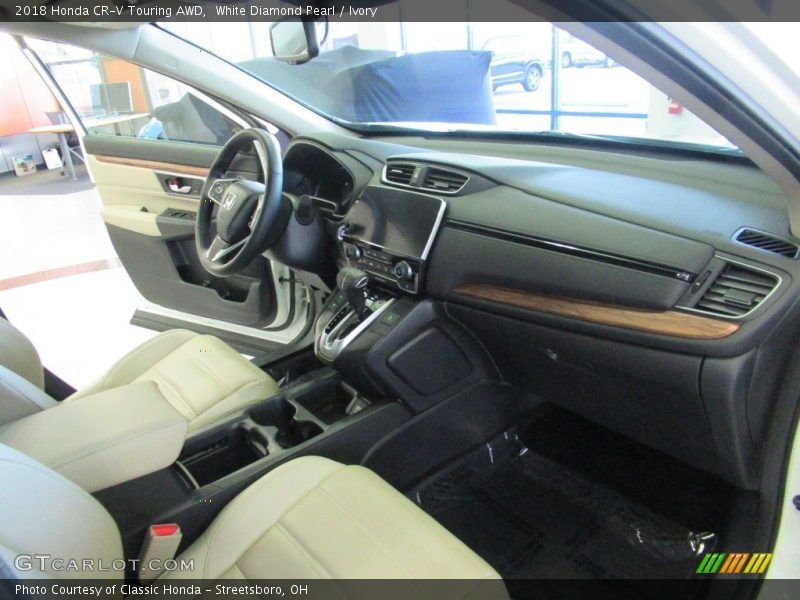 White Diamond Pearl / Ivory 2018 Honda CR-V Touring AWD