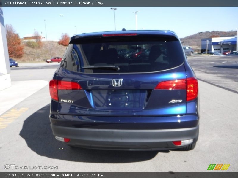 Obsidian Blue Pearl / Gray 2018 Honda Pilot EX-L AWD