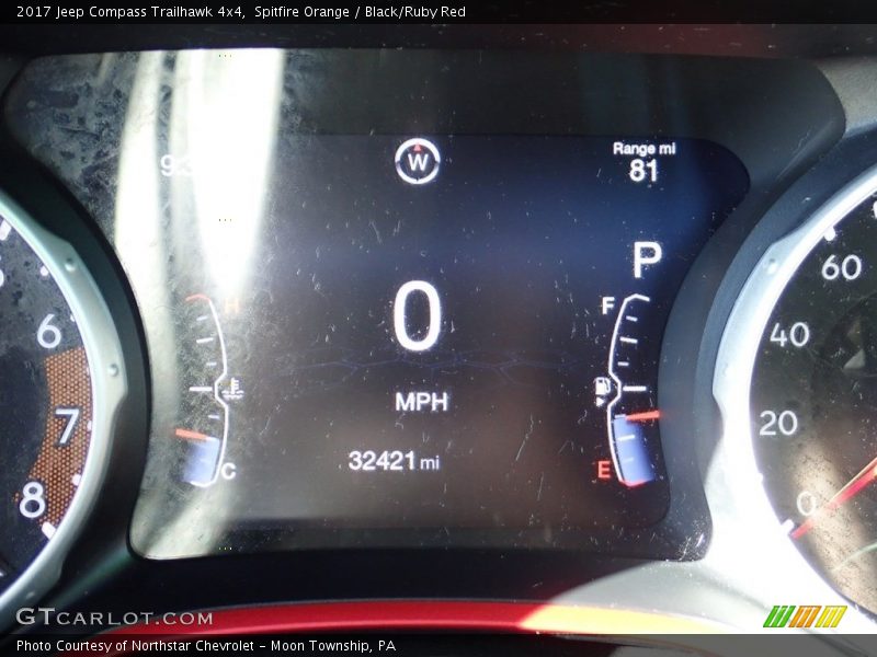 Spitfire Orange / Black/Ruby Red 2017 Jeep Compass Trailhawk 4x4