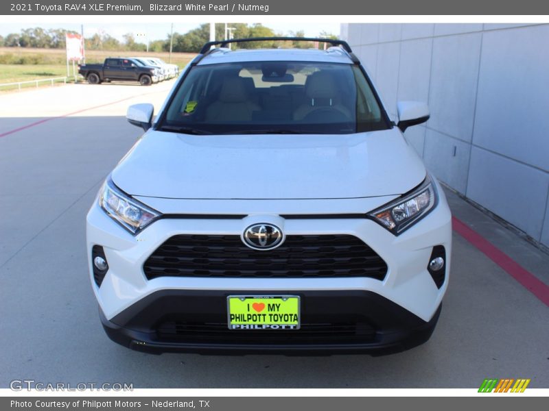 Blizzard White Pearl / Nutmeg 2021 Toyota RAV4 XLE Premium
