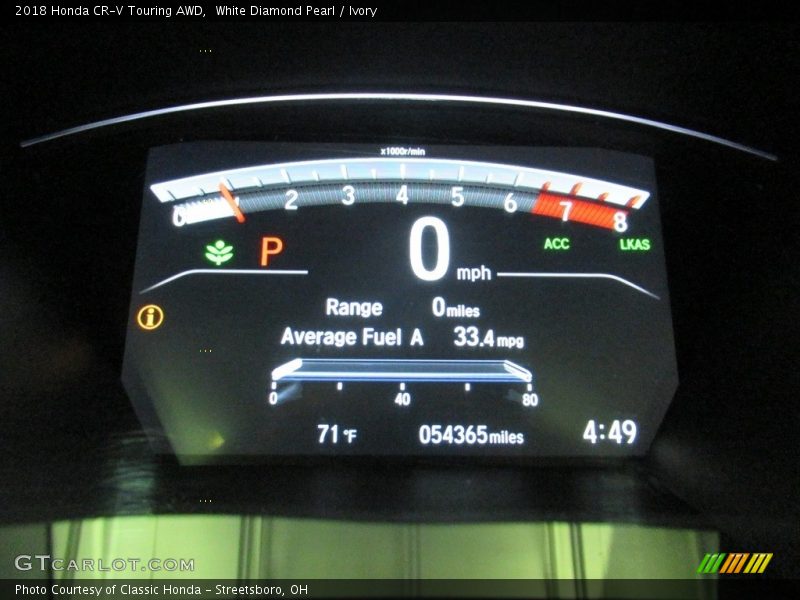 White Diamond Pearl / Ivory 2018 Honda CR-V Touring AWD