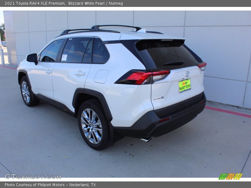 Blizzard White Pearl / Nutmeg 2021 Toyota RAV4 XLE Premium