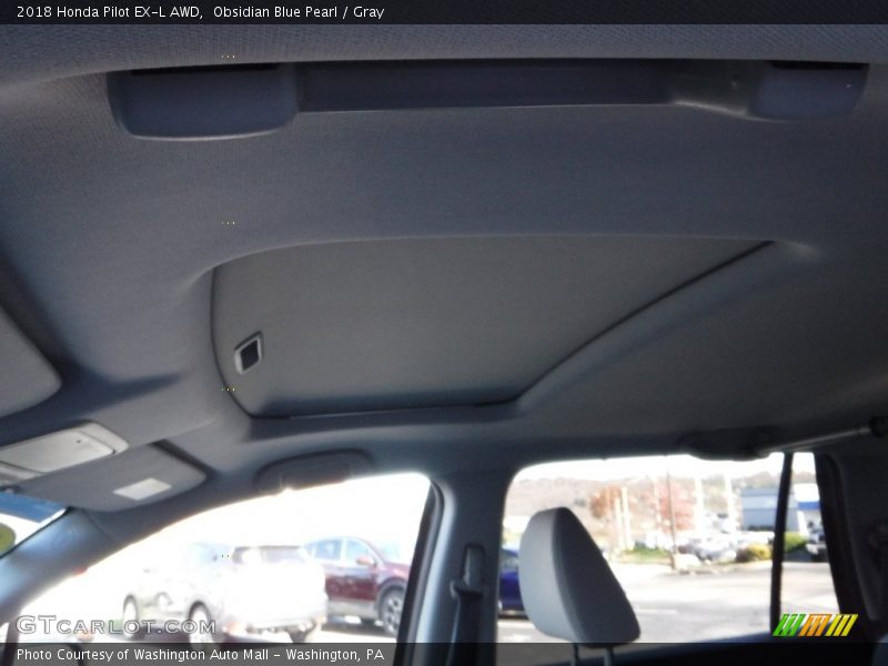 Obsidian Blue Pearl / Gray 2018 Honda Pilot EX-L AWD