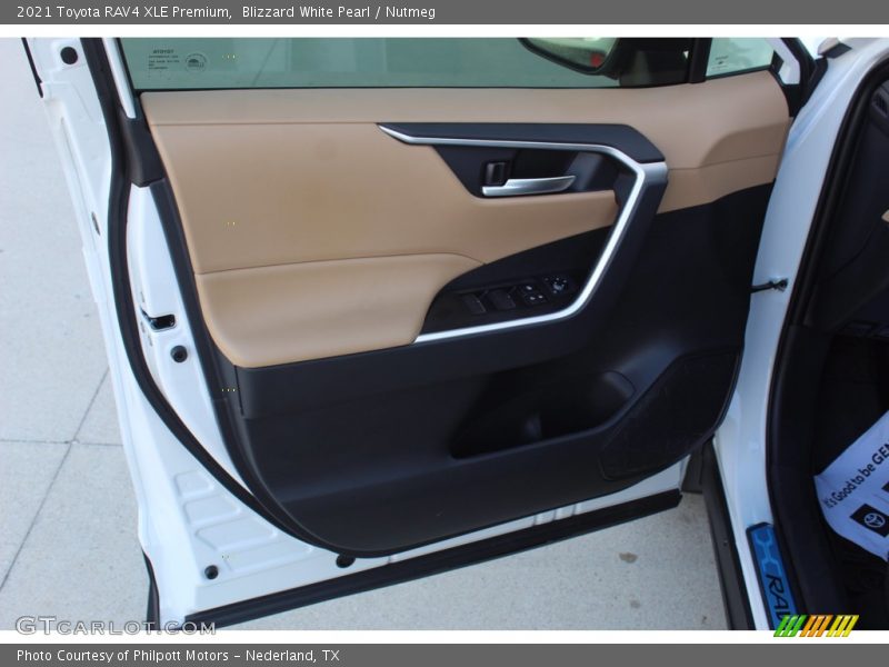 Blizzard White Pearl / Nutmeg 2021 Toyota RAV4 XLE Premium