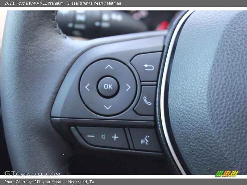 Blizzard White Pearl / Nutmeg 2021 Toyota RAV4 XLE Premium