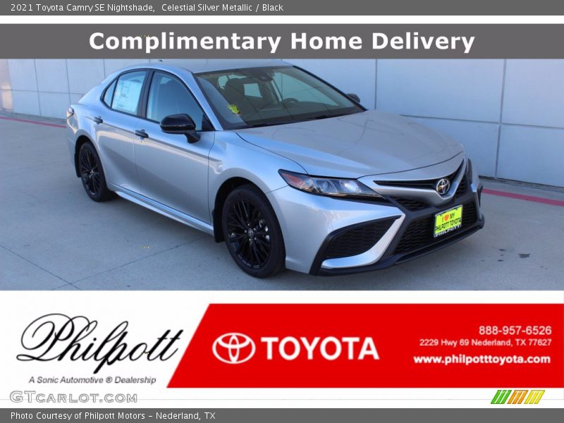 Celestial Silver Metallic / Black 2021 Toyota Camry SE Nightshade