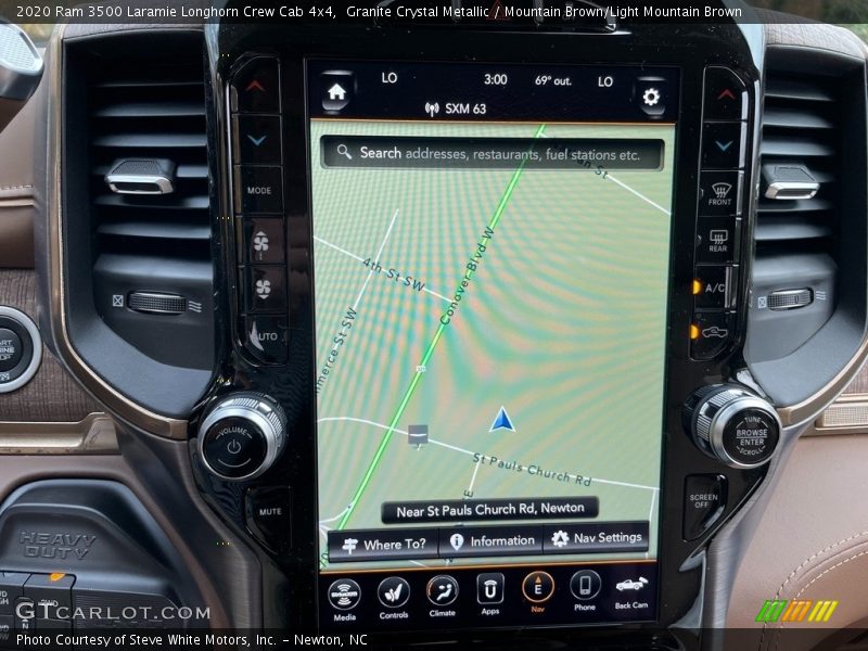 Navigation of 2020 3500 Laramie Longhorn Crew Cab 4x4