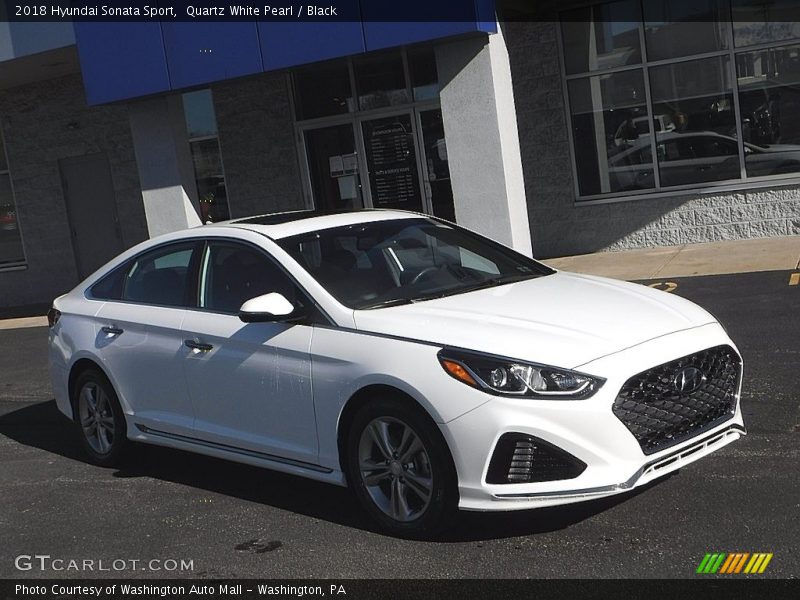 Quartz White Pearl / Black 2018 Hyundai Sonata Sport
